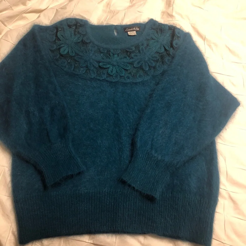 Vintage Connie A Lee‎ Angora Fuzzy Sweater